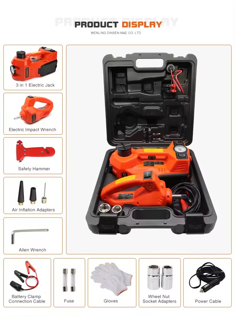 Maroc - KIT D'OUTILS D'URGENCE POUR RÉPARATION AUTOMOBILE 5 TONNES MULTI-FONCTIONS 3 EN 1