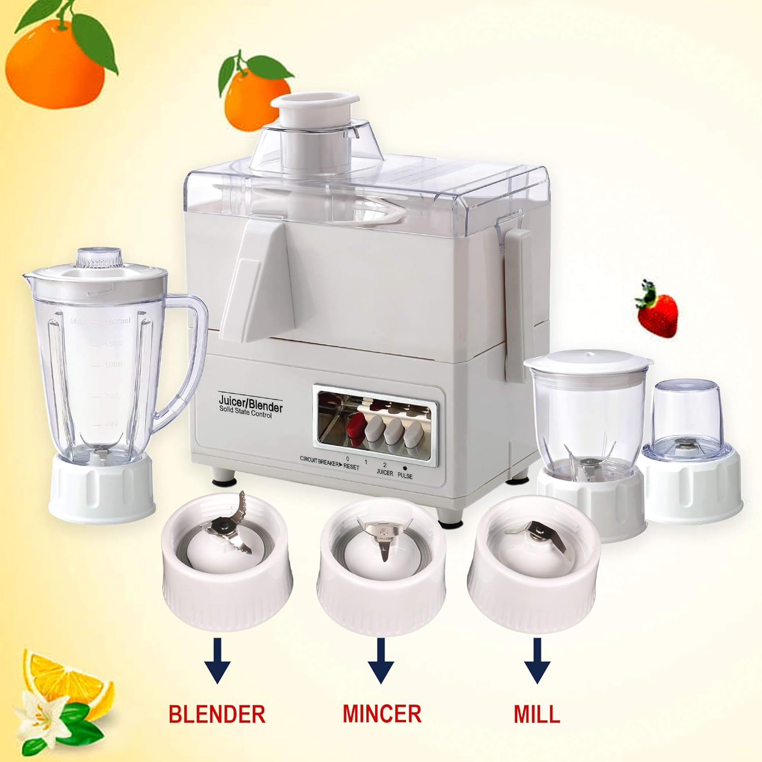 BN - Mixeur - Moulinex 4 en 1 ( mixeur tomate - mixeur fruit - mixeur à sec - hachoir )