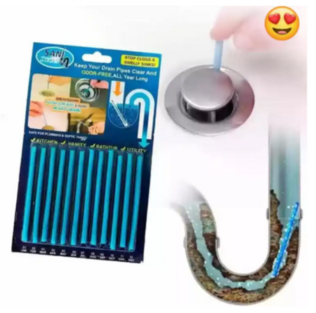 Drain Stick® : Bâton magique pour décontamination et désodorisation des canalisations (6 sticks + 6 offerts)