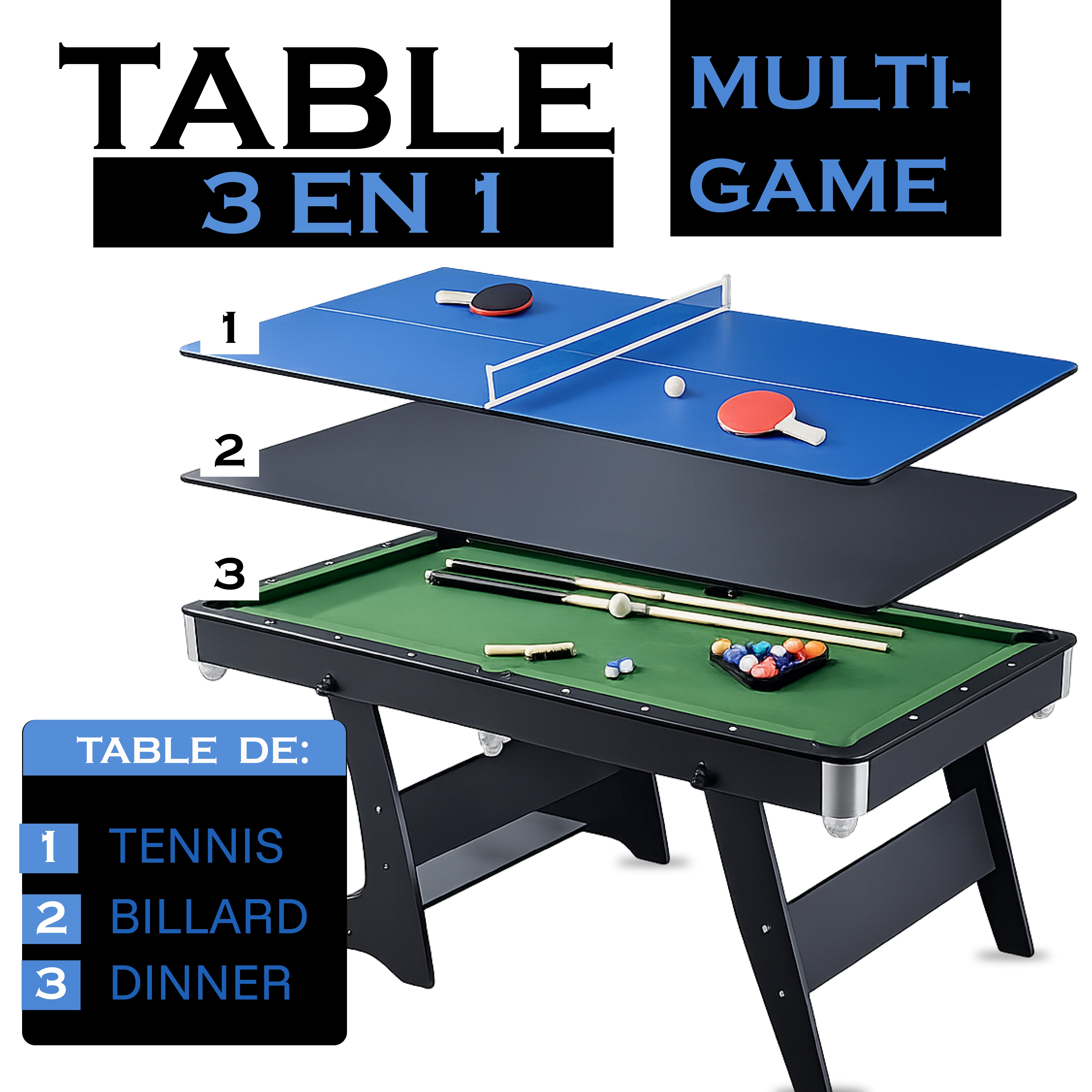 Jeu de billard pliable de table