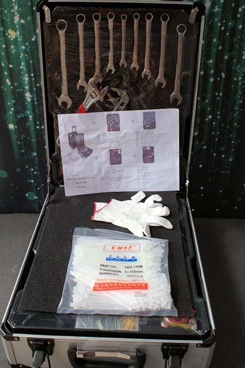 ci -Mallette à outils 499 pièces ensemble d'outils de réparation à domicile à  4 couches en aluminium